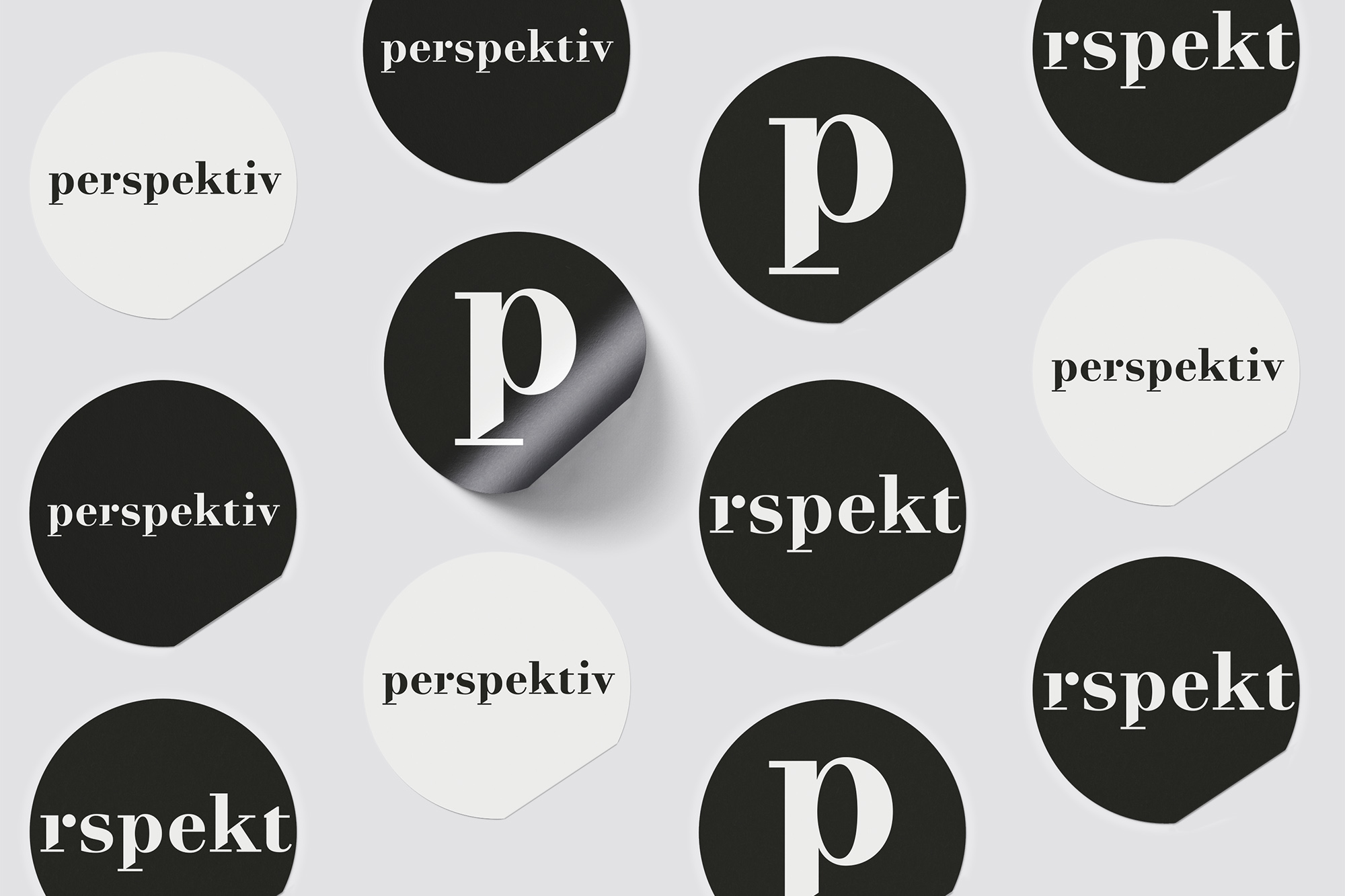 Perspektiv rspekt stickers mockup