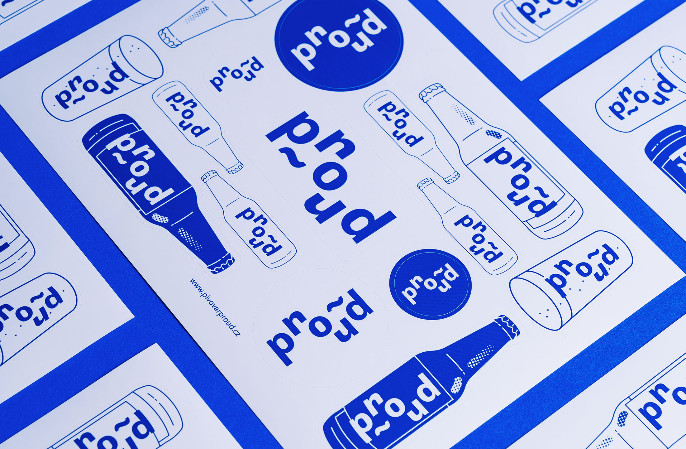 Pivovar Proud merch samolepky stickers