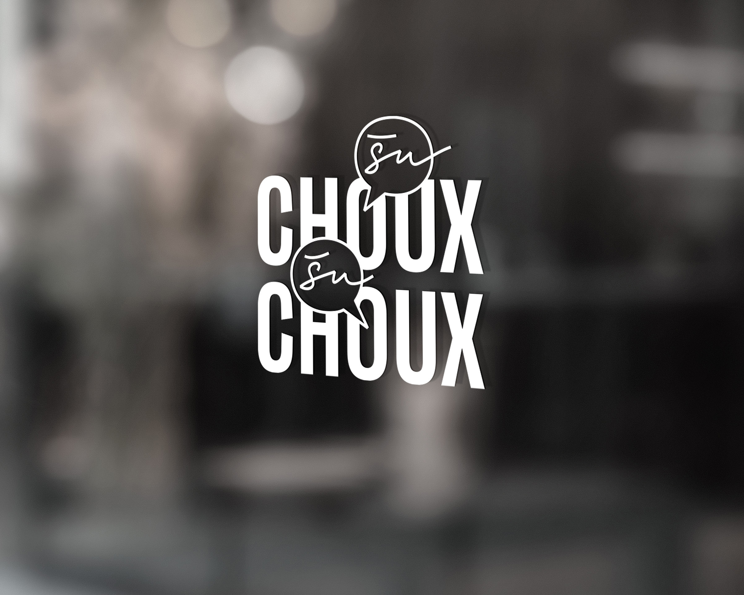 Choux Choux logo okno window sticker