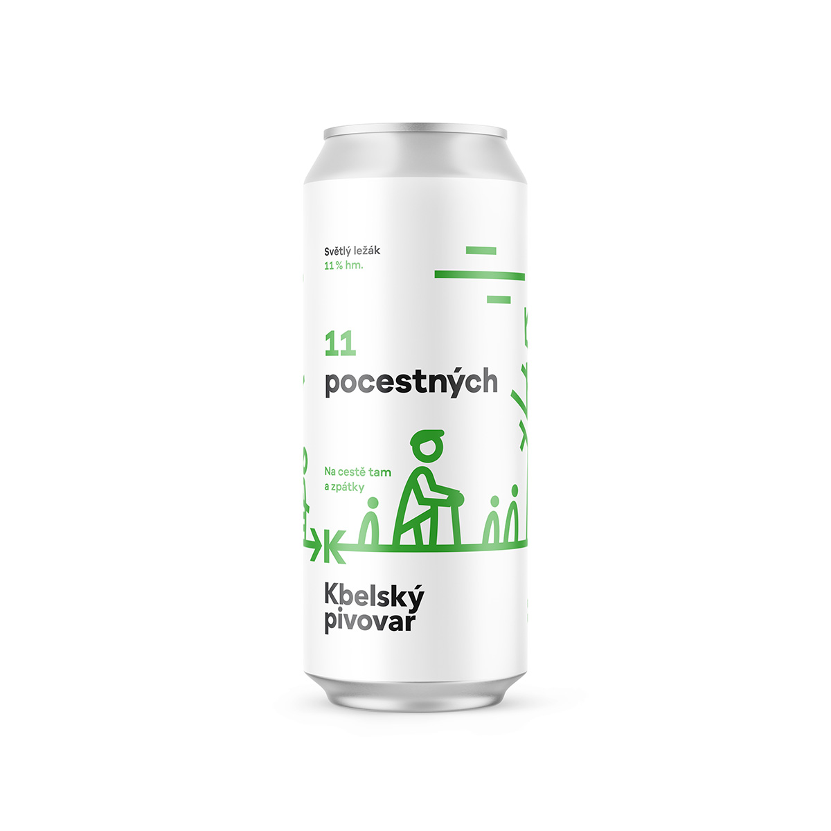 Kbelský pivovar Plechovka mockup 11 pocestných