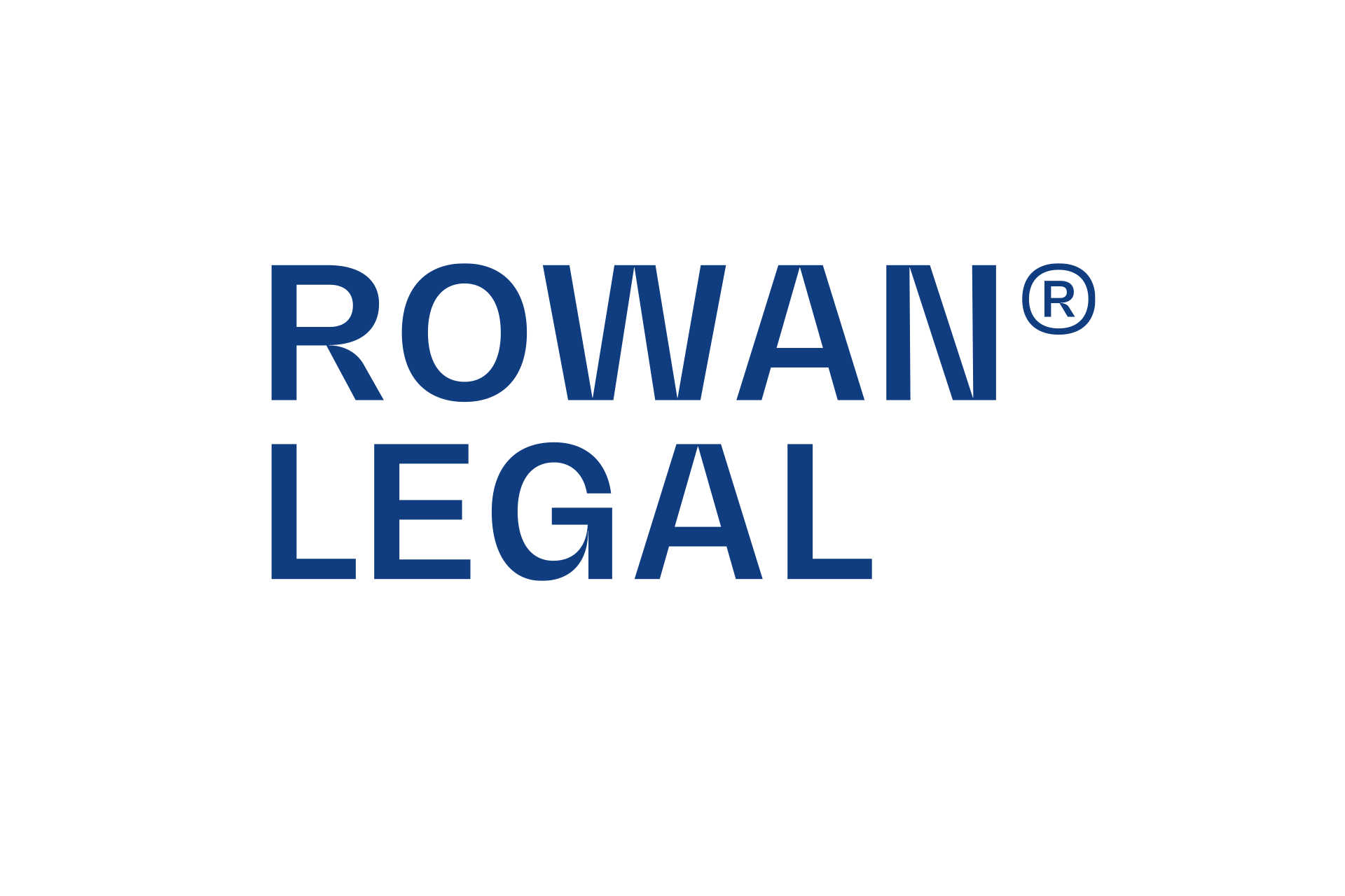 Rowan Legal Logo blue on white background